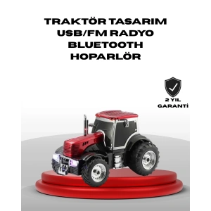 Traktör Tasarımlı Bluetooth Hoparlör USB TF AUX FM Radyo