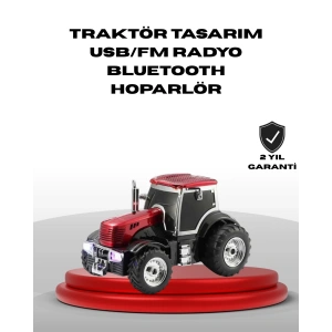 Traktör Tasarımlı Bluetooth Hoparlör USB TF AUX FM Radyo