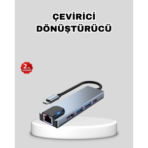 Type-C Çoklu Dönüştürücü – Alüminyum Gövde, Hızlı Veri Aktarımı ve Şarj Desteği