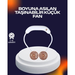 USB Şarjlı Katlanabilir Mini Boyun Fanı 1–3 Saat Kullanım