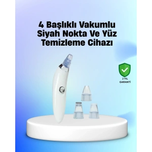 Vakum Teknolojili Siyah Nokta Temizleyici Cihaz – 4 Farklı Başlık ve Derinlemesine Gözenek Temizliği