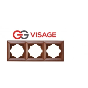 Visage Amazon Ceviz 3 Lü Çerçeve - Priz ve Anahtar İçin Uyumlu Çerçeve