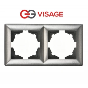 Visage Ambiance Füme 2 Li Çerçeve - Priz ve Anahtar İçin Uyumlu Çerçeve