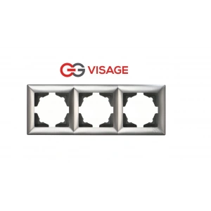 Visage Ambiance Füme 3 Lü Çerçeve - Priz ve Anahtar İçin Uyumlu Çerçeve