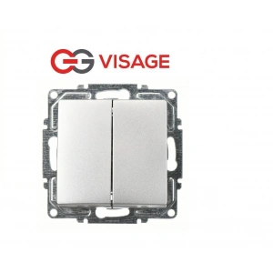 Visage Ambiance Gümüş Komütatör Anahtar Çerçevesiz - Priz ve Anahtar İçin Uyumlu Çerçeve