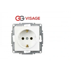 Visage Beyaz Topraklı Priz Çerçevesiz - Priz ve Anahtar İçin Uyumlu Çerçeve