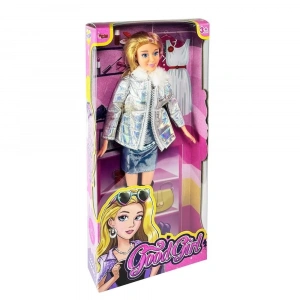 WG-66770 Parlak Elbiseli Ceketli Bebek 29 cm