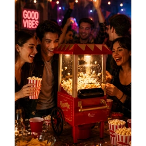 Yağsız Popcorn Makinesi Hızlı Sıcak Hava Mısır Patlatıcı Ev Tipi Kullanım