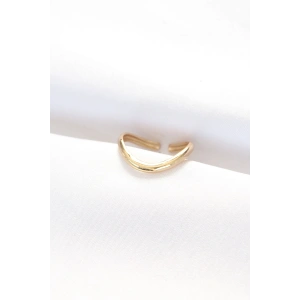 Yassı Gold Renk Ayarlanabilir Yüzük