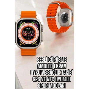 Yeni Nesil Akıllı Saat Nabız Ölçer Sağlık Ölçer ve Kalori Ölçer Uyku Takibi NFC Özelliği