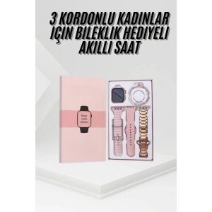 Yeni Nesil Kadın Akıllı Saat Rose Gold Android ve İos Uyumlu