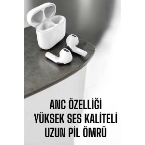 Yeni Nesil Pro Bluetooth Kulaklık Uzun Pil Ömrü Beyaz