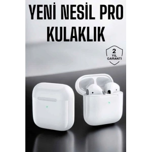 Yeni Nesil Pro Bluetooth Kulaklık Uzun Pil Ömrü Beyaz