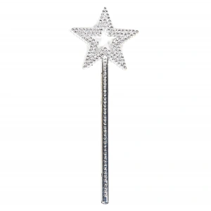 Yıldız Model Peri Asası Melek Asası Prenses Asası Metalize Gümüş Renk