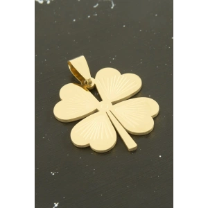 Yonca Çelik Kolye Ucu 3,5 cm