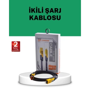 Yüksek Hızlı 65W Güç Çıkışlı Çoklu Cihaz Uyumlu Şarj Kablosu