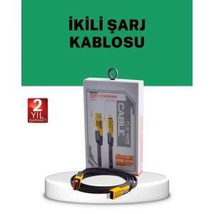 Yüksek Hızlı 65W Güç Çıkışlı Çoklu Cihaz Uyumlu Şarj Kablosu