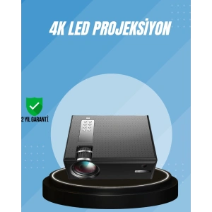 Yüksek Parlaklıkta Projeksiyon Cihazı – 1080p Destekli, Taşınabilir Ev Sineması Sistemi