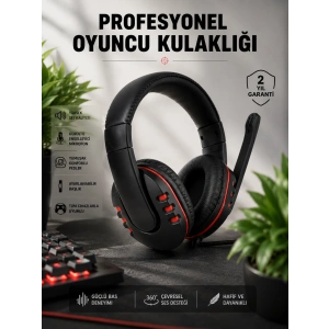 Yüksek Ses Kalitesi ve Aktif Gürültü Engelleme Özellikli Kablolu Mikrofonlu Kulaklık