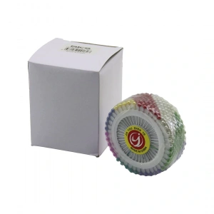 YUVARLAK DİSK STANDLI 1440 ADET RENKLİ TOPLU BAŞÖRTÜ İĞNESİ (5047)