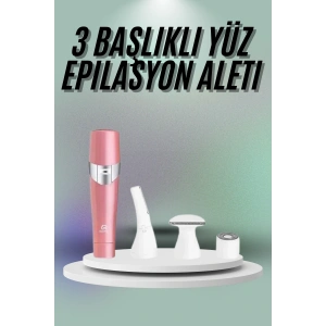 Yüz, Kaş ve Tüm Vücut Epilasyon Aleti3 Başlıklı Epilatör Tüm Cilt Tiplerine Uygun