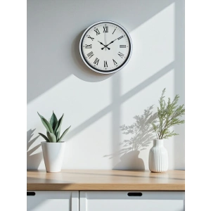 Zentime 36 Cm Beyaz Dekoratif Duvar Saati