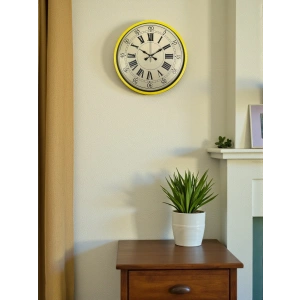 Zentime 36 Cm Sarı Dekoratif Duvar Saati