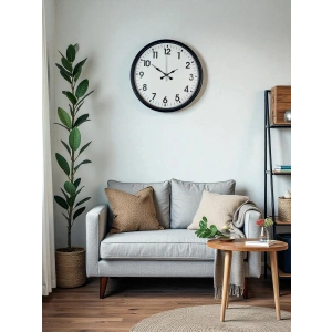 Zentime 36 Cm Siyah Dekoratif Duvar Saati