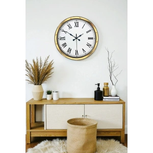 Zentime 40 Cm Gold Lüks Duvar Saati