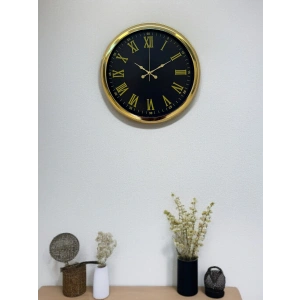 Zentime 40 Cm Gold Lüks Duvar Saati