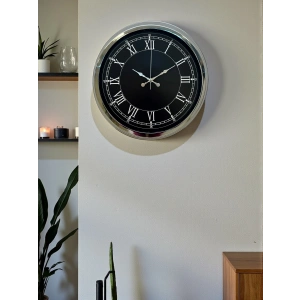 Zentime 40 Cm Krom Şık Duvar Saati