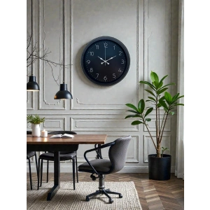 Zentime Classic Black Zarif 40 cm Metal Duvar Saati