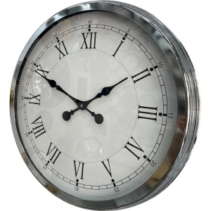 Zentime Krom Elegant 60Cm Metal Duvar Saati