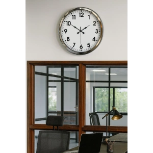 Zentime Krom Şıklık 52 Cm Metal Modern Duvar Saati