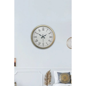 Zentime Retro Modern Roma Rakamlı 40 Cm Metal Duvar Saati