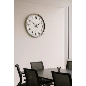 Zentime Sade Ve Şık Krom 52 Cm Metal Dekoratif Duvar Saati