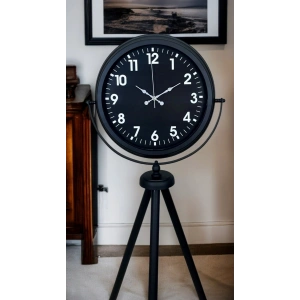 Zentime Siyah Asil Standart Stil Tripod Ayaklı Saat