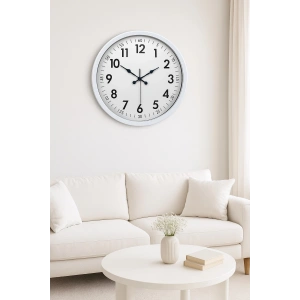 Zentime White Classic 52 Cm Metal Dekoratif Stil Duvar Saati