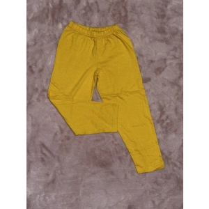 2-8 yaş erkek çocuk pijama beli lastikli düz renk hardal