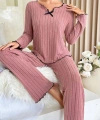 Bella Notte Gül Kurusu Uzun Kollu Pamuklu Pijama Takımı 7067