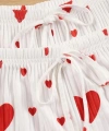 Bella Notte Pamuklu 3 Parça Kalp Desenli Pijama Takımı 7707