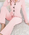 Bella Notte Pembe Uzun Kollu Pamuklu Pijama Takımı 7103