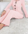 Bella Notte Pembe Uzun Kollu Pamuklu Pijama Takımı 7103