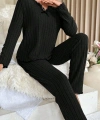 Bella Notte Siyah Uzun Kollu Mevsimlik Pijama Takımı 7127