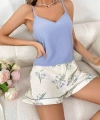 Kadın Çiçek Desenli Şortlu Gecelik Takım 5100
