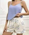 Kadın Çiçek Desenli Şortlu Gecelik Takım 5100