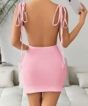 Pembe Fantezi Clup Elbisesi 5034