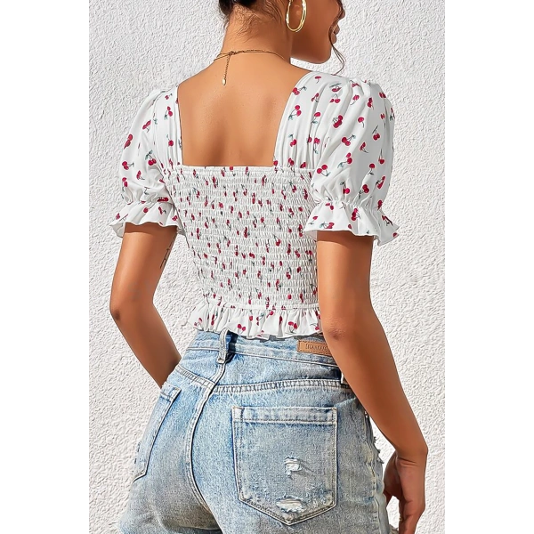 Bella Notte Beyaz Kiraz Fırtınası Crop B-5505