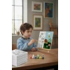 Sevimli Kaplumbağa Temalı Çocuk Boyama Tuvali – Şövaleli Eğitici Boyama Seti 20x20 cm