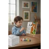 Sevimli Sincap Temalı Çocuk Boyama Tuvali – Şövaleli Eğitici Boyama Seti 20x20 cm